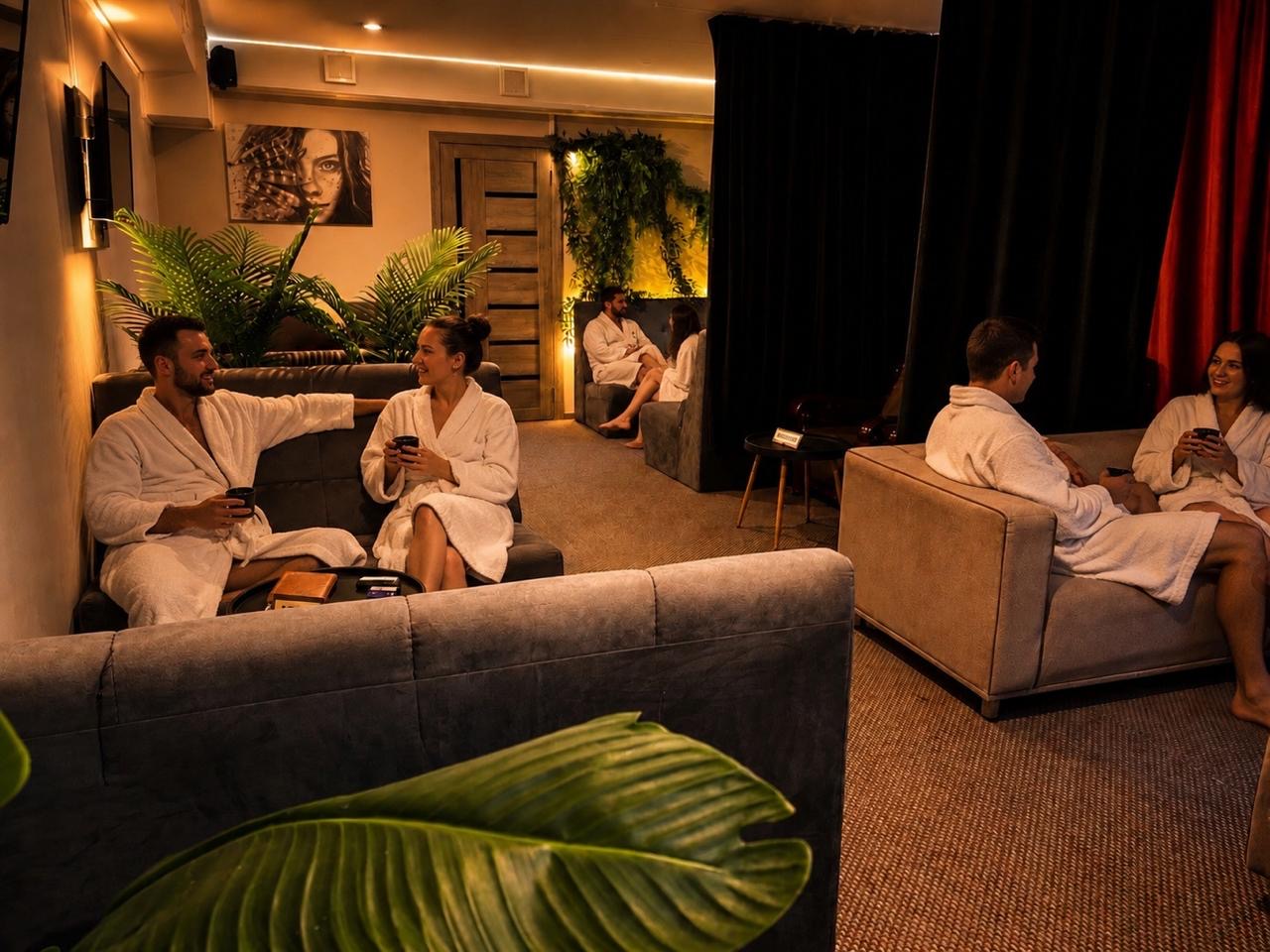 Spa salon lounge area